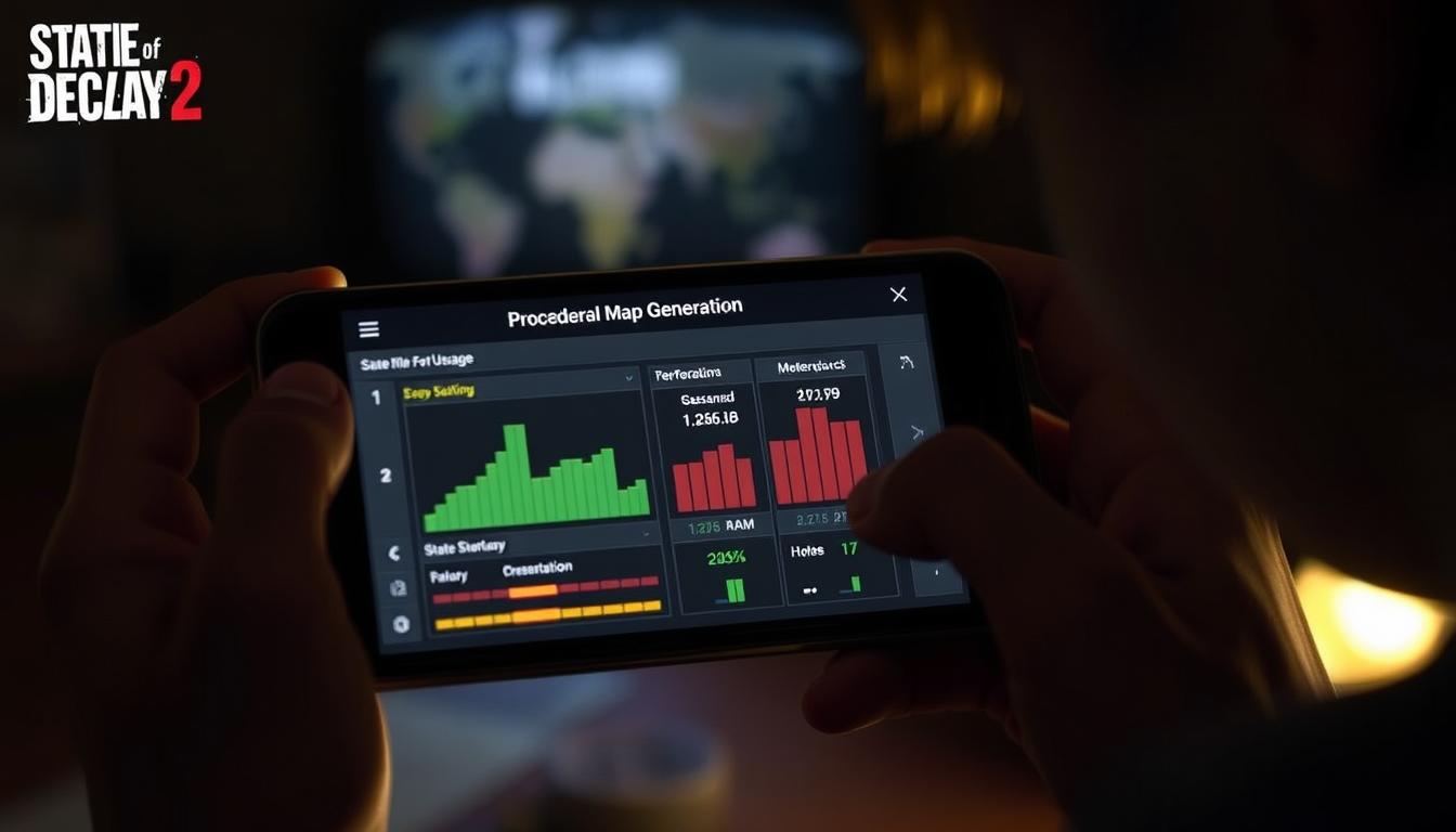 Monitor RAM in State of Decay 2 during procedural map generation